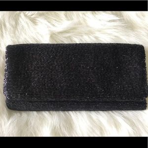 Moyna Deep Purple Beaded Sequin Clutch